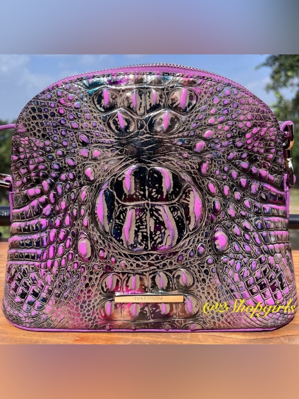 NWT Brahmin Small Georgina LUSTROUS Melbourne Satchel/Crossbody